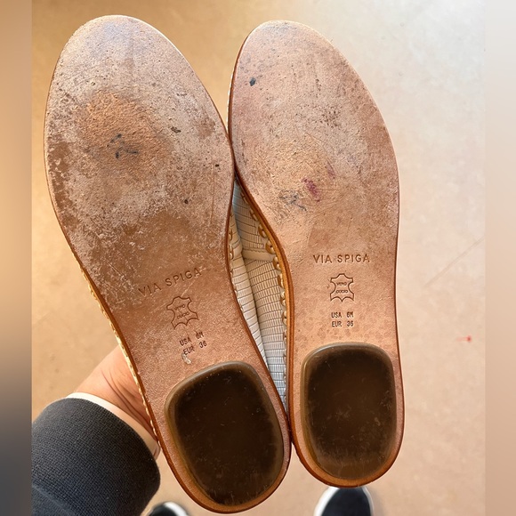 VIA SPIGA Caila Leather Embossed Flat Loafer - Picture 2 of 7